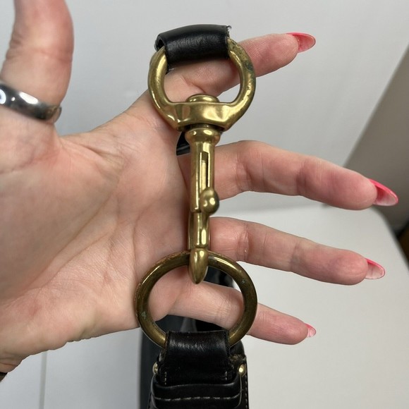 Coach Carly Black Leather Large Hobo Shoulder Bag Tote Handbag Purse Heavy 10616 - Picture 7 of 16